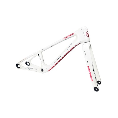 Prophecy SCUD EVO3 Junior/Expert Cuadro BMX Carbono Pearl White&Red Chrome